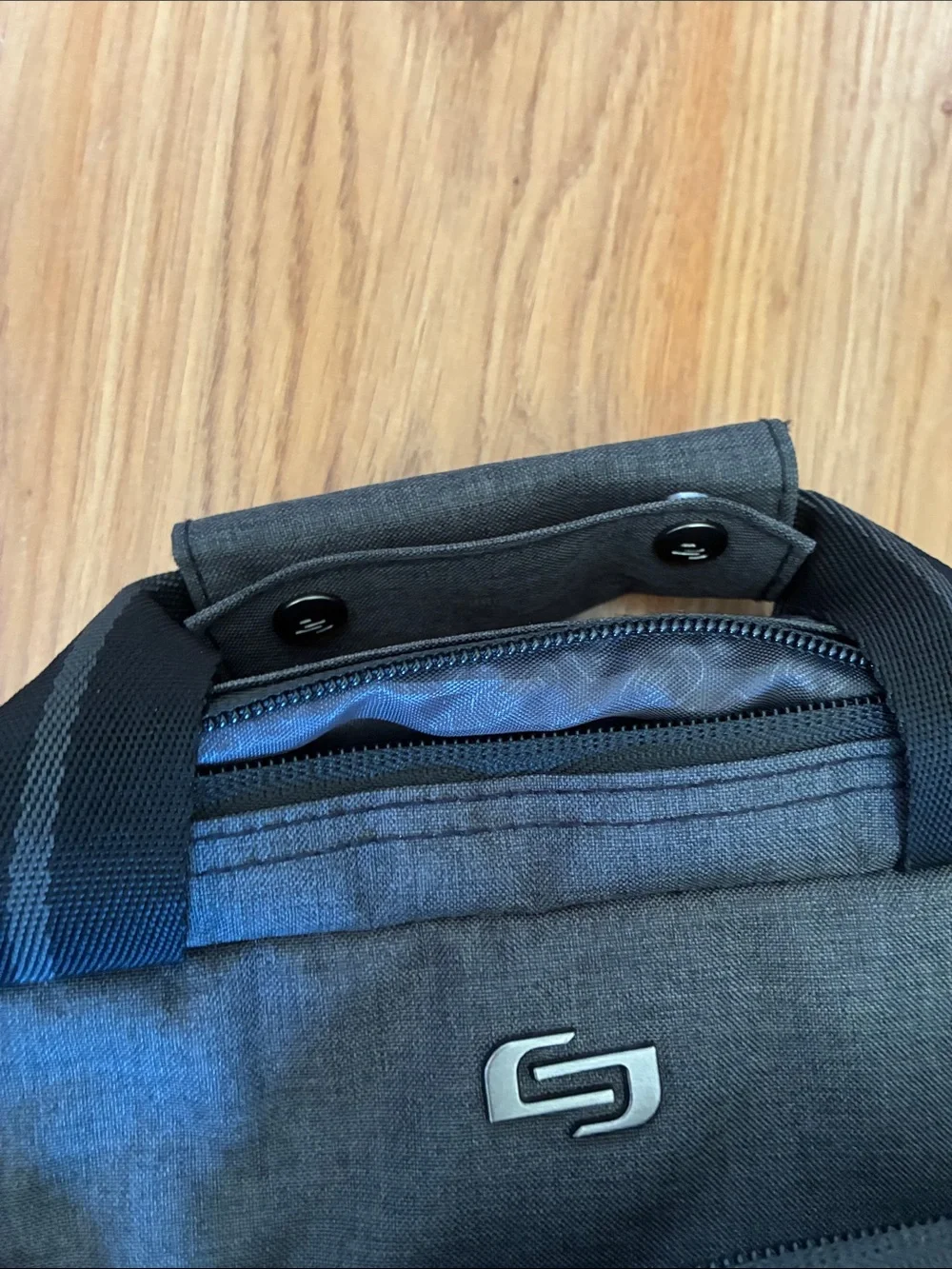 solo Gray Laptop Backpack with Multiple Front Pockets